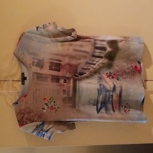 Short sleeve polyester top